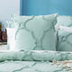 Renee Taylor Moroccan Quilt Cover Tufted Cotton Chenille Set Sage