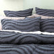 Cloud Linen Wave Quilt Cover Tufted Cotton Chenille Set Blue
