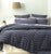Cloud Linen Wave Quilt Cover Tufted Cotton Chenille Set Blue