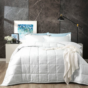 Ddecor Home Binary Comforter sets Cotton Jacquard White