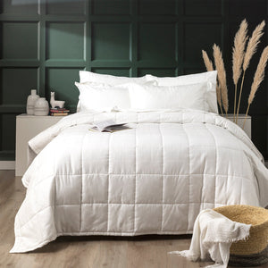 Ddecor Home Willow Comforter sets Cotton Jacquard White