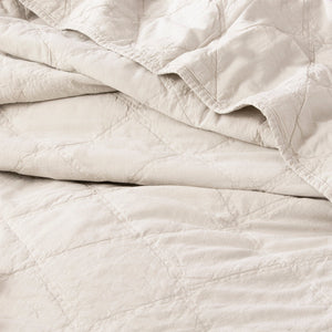 Renee Taylor Attwood Quilted Coverlet Dove