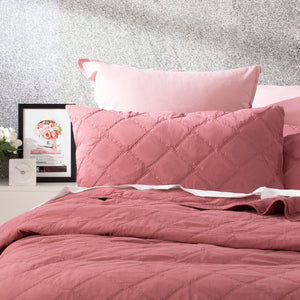 Renee Taylor Attwood Quilted Coverlet Rose