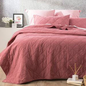 Renee Taylor Attwood Quilted Coverlet Rose