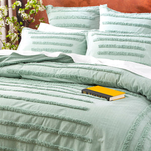 Renee Taylor Classic Tufted Quilt Cover Set Sage