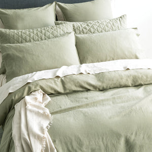 Renee Taylor Cavallo Linen Quilt cover Jade