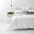 Renee Taylor Elegance Waffle Quilt Cover set Cotton White