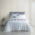 Renee Taylor Elegance Waffle Quilt Cover set Cotton Sky