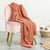 Renee Taylor Throw Cotton Knitted Moss Rust