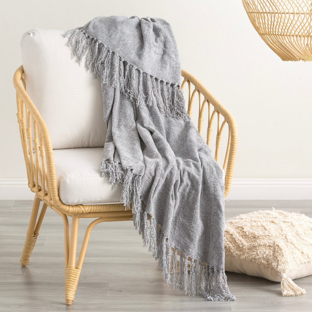 Renee Taylor Throw Polyester Chenille Newland Silverline