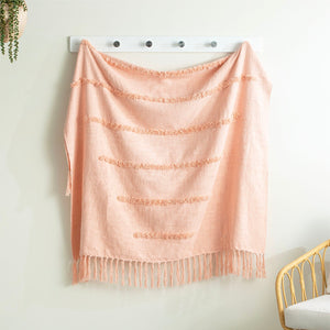 Renee Taylor Throw Cambridge Cotton Tufted Dusky