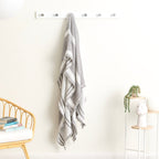 Renee Taylor Throw Vinatge washed Textured Cotton Ray Striped Nude