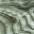 Renee Taylor Wave Cotton Chenille Throw Sage