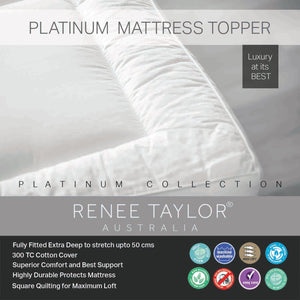 Renee Taylor Platinum Mattress Topper High loft 1500 GSM