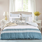 Renee Taylor Benitta Quilt Cover Set 300 Thread Count Cotton Reversible