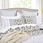 Renee Taylor Benitta Quilt Cover Set 300 Thread Count Cotton Reversible