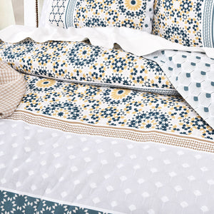 Renee Taylor Benitta Quilt Cover Set 300 Thread Count Cotton Reversible