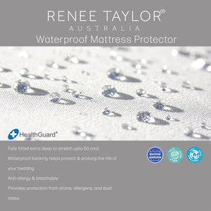 Renee Taylor Waterproof Mattress Protector Terry Cotton
