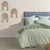 Renee Taylor Chessboard Sage Quilt cover set 300 Thread Count Cotton Reversible