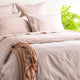 Renee Taylor Vintage washed cotton Alison Quilt cover set Clay
