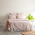 Renee Taylor Vintage washed cotton Alison Quilt cover set Clay
