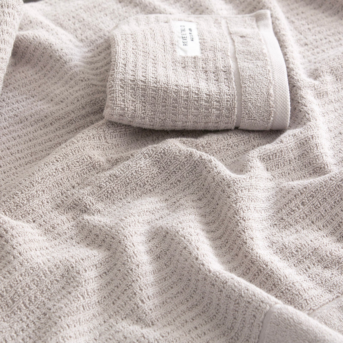 Renee Taylor Cambridge Waffle Towel Sets Pumice Stone