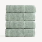 Renee Taylor Cambridge Waffle Towel Sets Eucalyptus