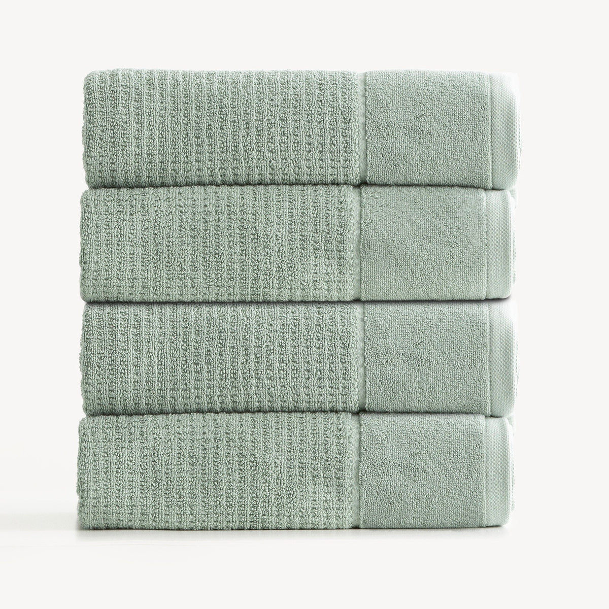 Renee Taylor Cambridge Waffle Towel Sets Eucalyptus