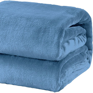 Renee Taylor Mink Blanket Acrylic Queen/King Sky