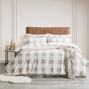 Park Avenue Buffalo Checks Flannelette Quilt Cover Set