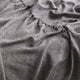 Cloud Linen Grey Wool Throw Blanket - Cloud Linen Lygon Acrylic 127 x 152 cm