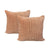 Cloud Linen Minerva Cotton Velvet Embroidered Cushions Blush 50 x 50 Cms Twin Pack