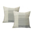 Cloud Linen Aubrey Cotton Embroidered Grey Cushions 50 x 50 Cms Twin Pack