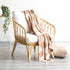 Renee Taylor Throw Checkered Cotton Knitted Newport 130 x 170 cms Tan