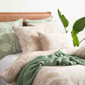 Renee Taylor Bentley Quilt cover set Cotton Jacquard Nude