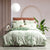 Renee Taylor Bentley Quilt cover set Cotton Jacquard Sage Green