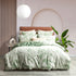 Renee Taylor Bentley Quilt cover set Cotton Jacquard Sage Green