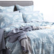 Renee Taylor Native Quilt cover set Cotton Jacquard French Blue