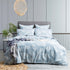 Renee Taylor Native Quilt cover set Cotton Jacquard French Blue