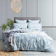 Renee Taylor Native Quilt cover set Cotton Jacquard French Blue