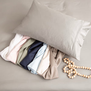 Park Avenue Bamboo Cotton Fitted Sheet & pillowcase Set Mid Blue