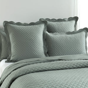Renee Taylor Scallop Jacquard Coverlet Set Juniper