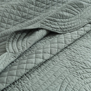 Renee Taylor Scallop Jacquard Coverlet Set Juniper