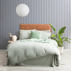 Renee Taylor Microfiber Quilt Cover Set Ultra Plush Vintage Washed Sage