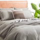 Renee Taylor Microfiber Quilt Cover Set Ultra Plush Vintage Washed Granite