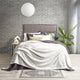 Renee Taylor Plush Velvet Blanket Silver Line