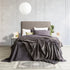 Renee Taylor Plush Velvet Blanket Graphite