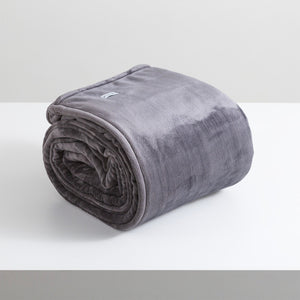 Renee Taylor Plush Velvet Blanket Graphite