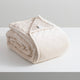 Renee Taylor Heston Sherpa Velvet Blanket Stone