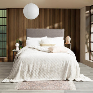Renee Taylor Heston Sherpa Velvet Blanket Silver Line